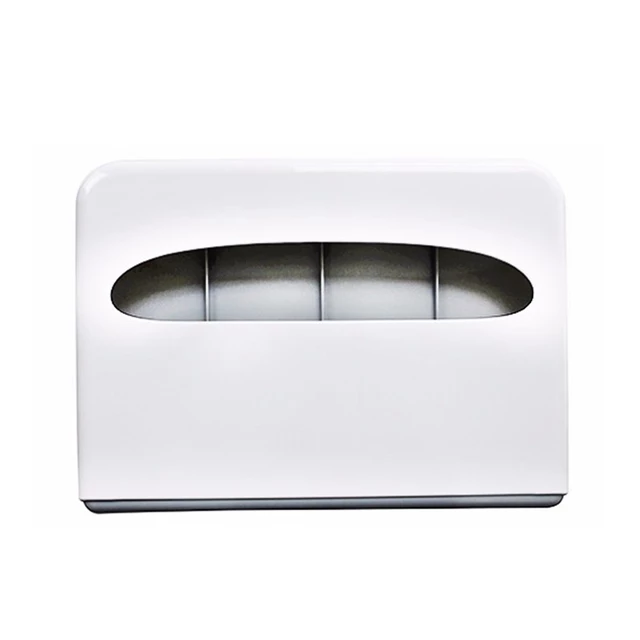 White Plastic Disposable Toilet Seat Cover Dispenser With Lock