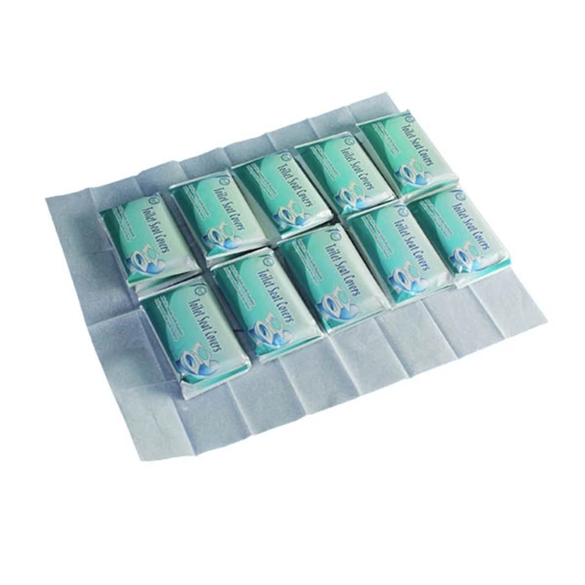 10 X 10 Piece Disposable Toilet Seat Cover Travel Pack - Image 2