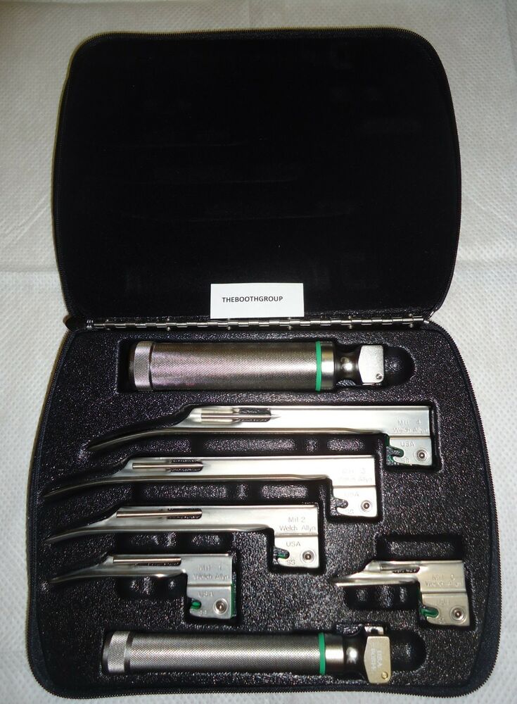 Welch Allyn 68696 Fibre Optic Laryngoscope Set Miller
