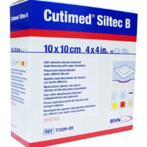 Cutimed Siltec Silicone Foam Dressing 10X10Cm 10'S