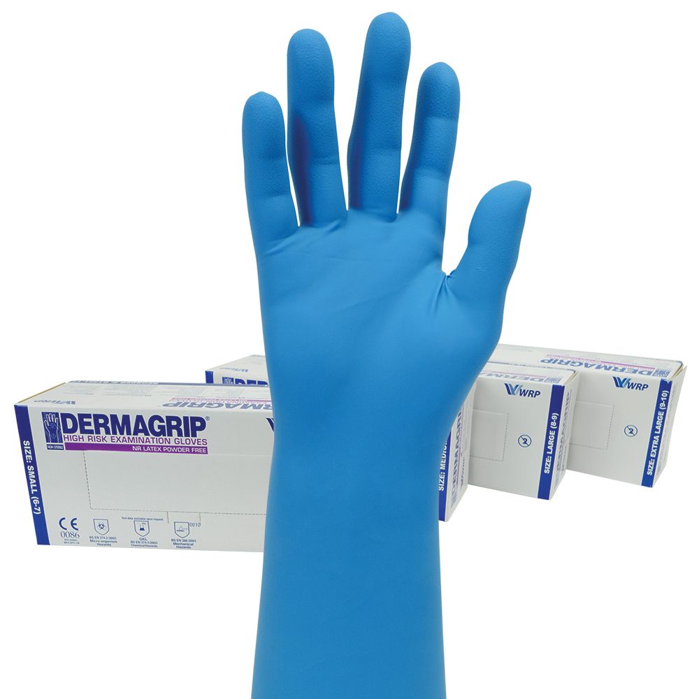 Gloves Dermagrip High Risk N/S P/F Large 50S