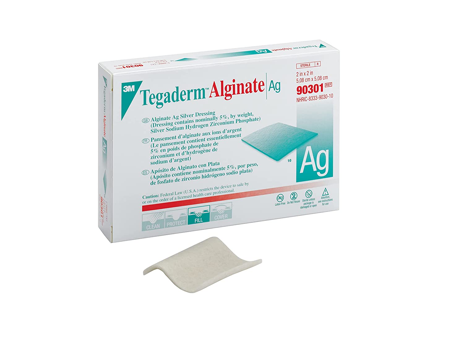 3M Tegaderm Ag Alginate Dressing 100X152M 10'S