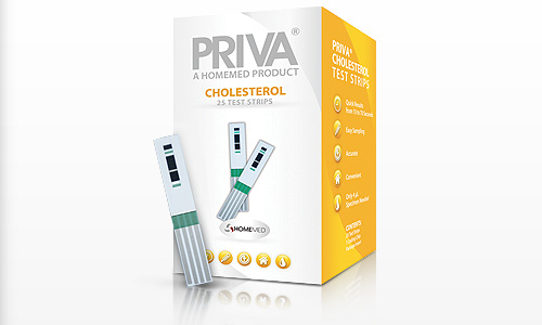 Priva Cholesterol Test Strips 25'S