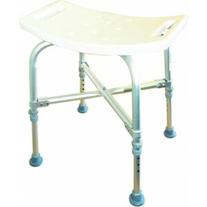 Shower Bench No Back H/Adj +Cross Bar