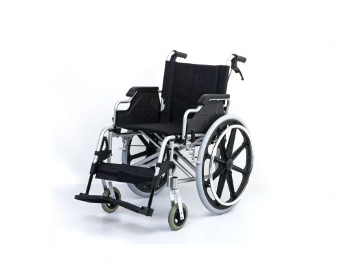 Wheelchair - Allum / Nylon , Lightweight , Detachable Arm And Foot Rests