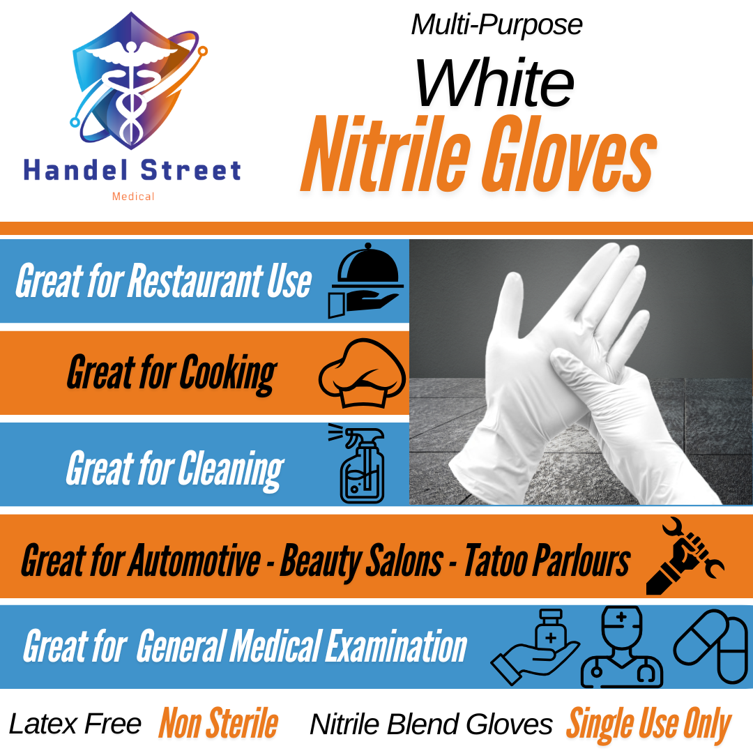 White Nitrile Gloves