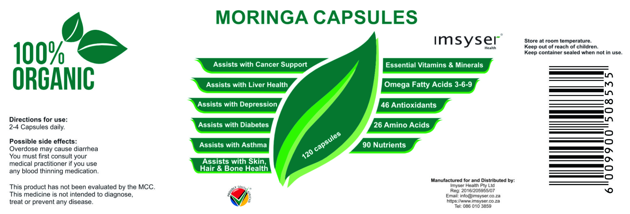Moringa Capsules 120'S - Image 2
