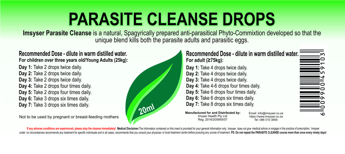 Spagyric Parasite Cleanse Drops 20Ml - Image 2