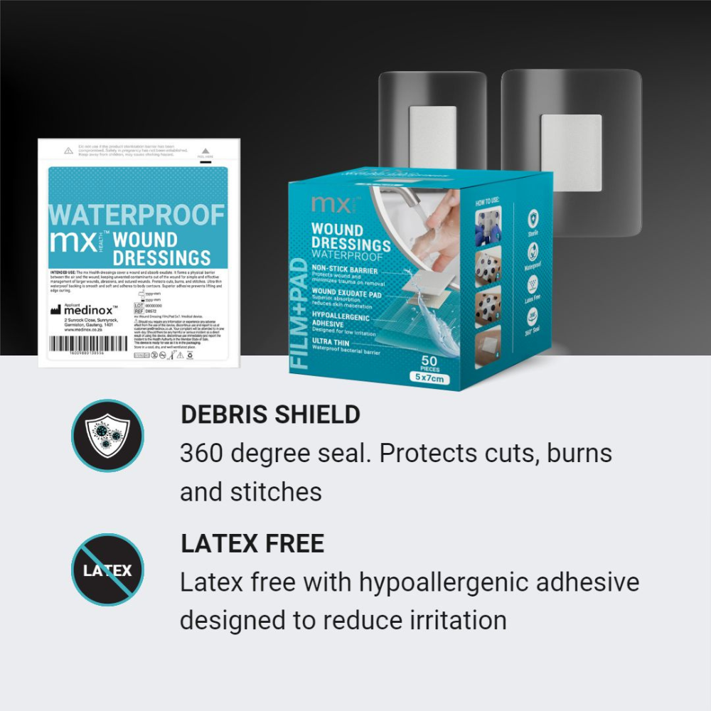 Mx Wound Dressing Film/Pad 5X7Cm (50'S) - Image 2