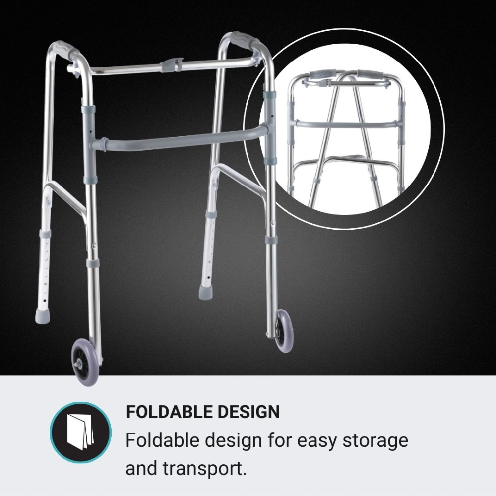 Mx Walker Foldable With Front Wheels - Image 2