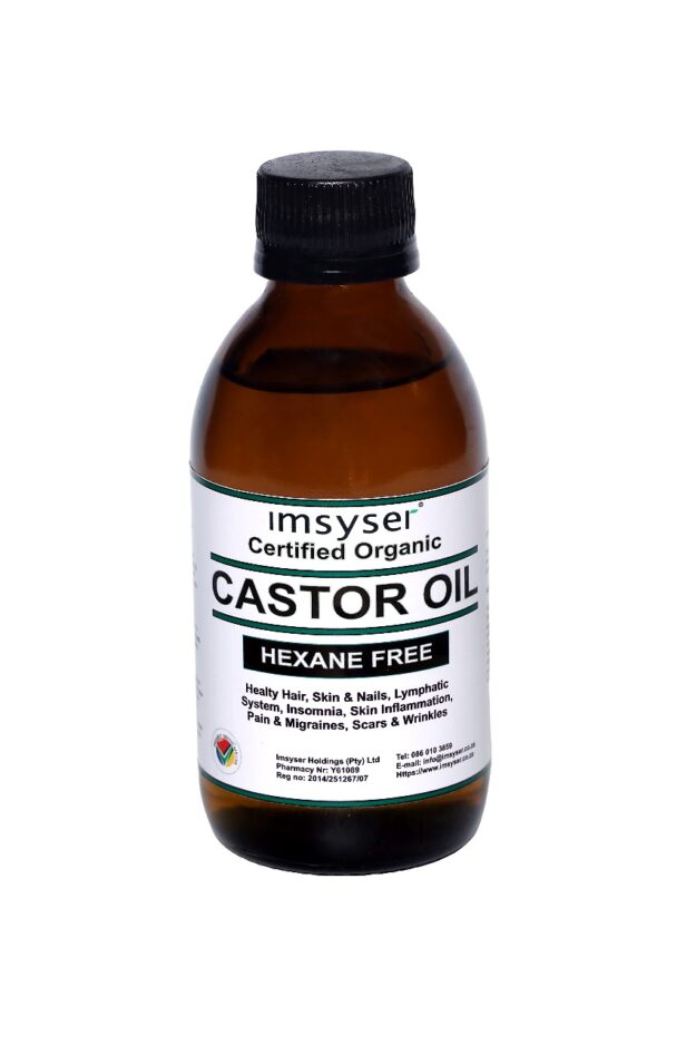 Imsyser Cold-Pressed Organic Castor Oil - Hexane Free - 200 ml