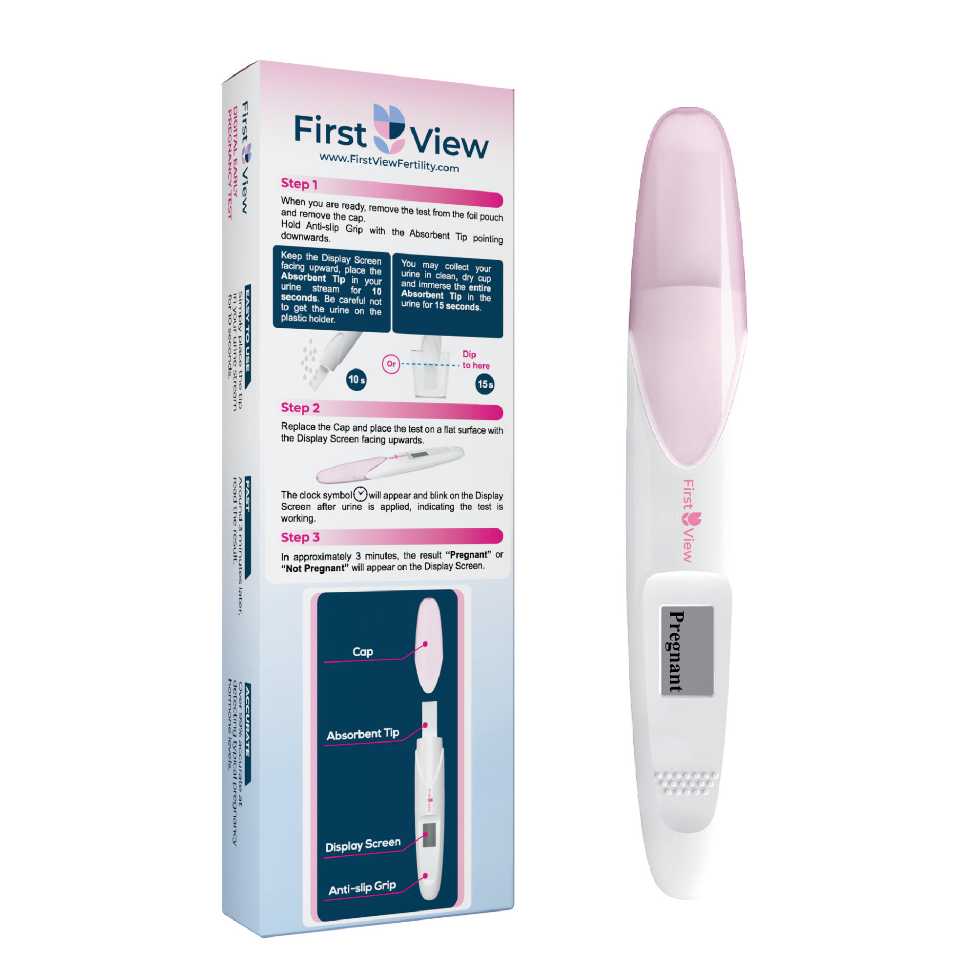 FirstView Digital Pregnancy Test | Clear Digital Results - Image 2